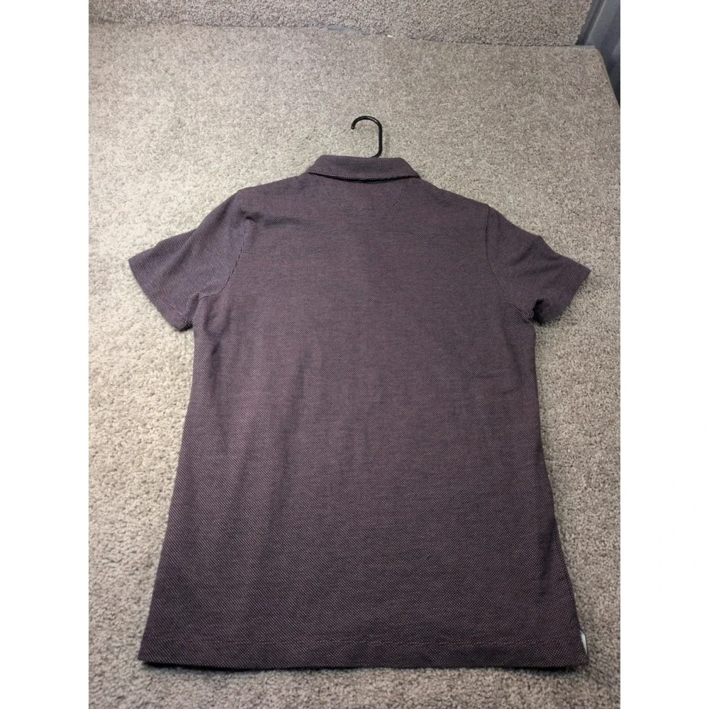 Banana Republic Mens Performance Pique Polo Shirt Burgundy Navy Medium 320840-01